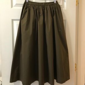 Army green full skirt